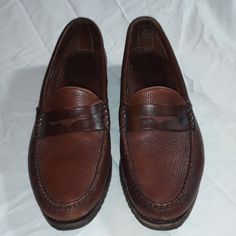 Mens allen edmonds penny loafers brown